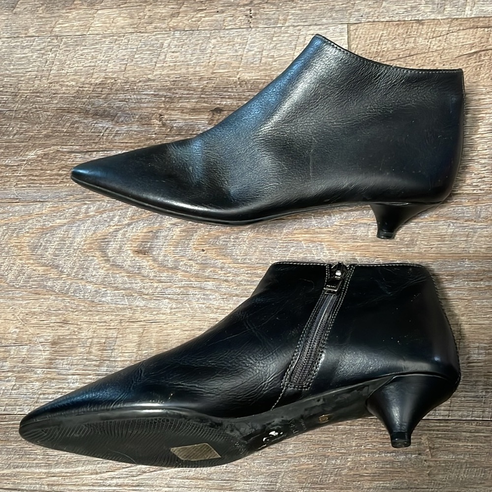 Vintage Prada leather ankle kitten heel booties boots - Picture 6 of 12